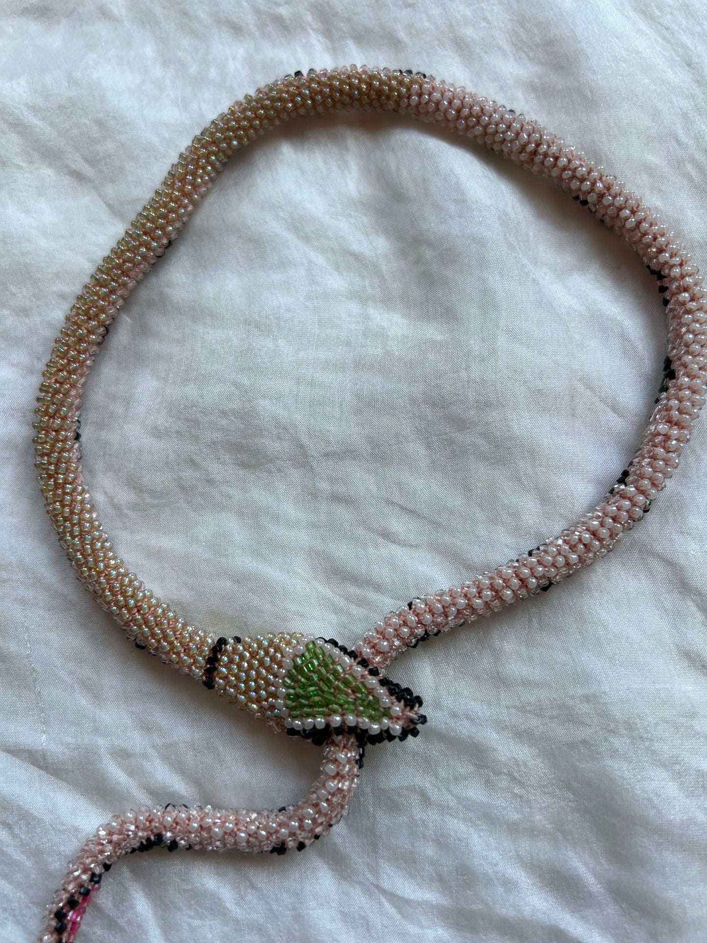 Bead Crochet Snake | Diamond Crystal Clear