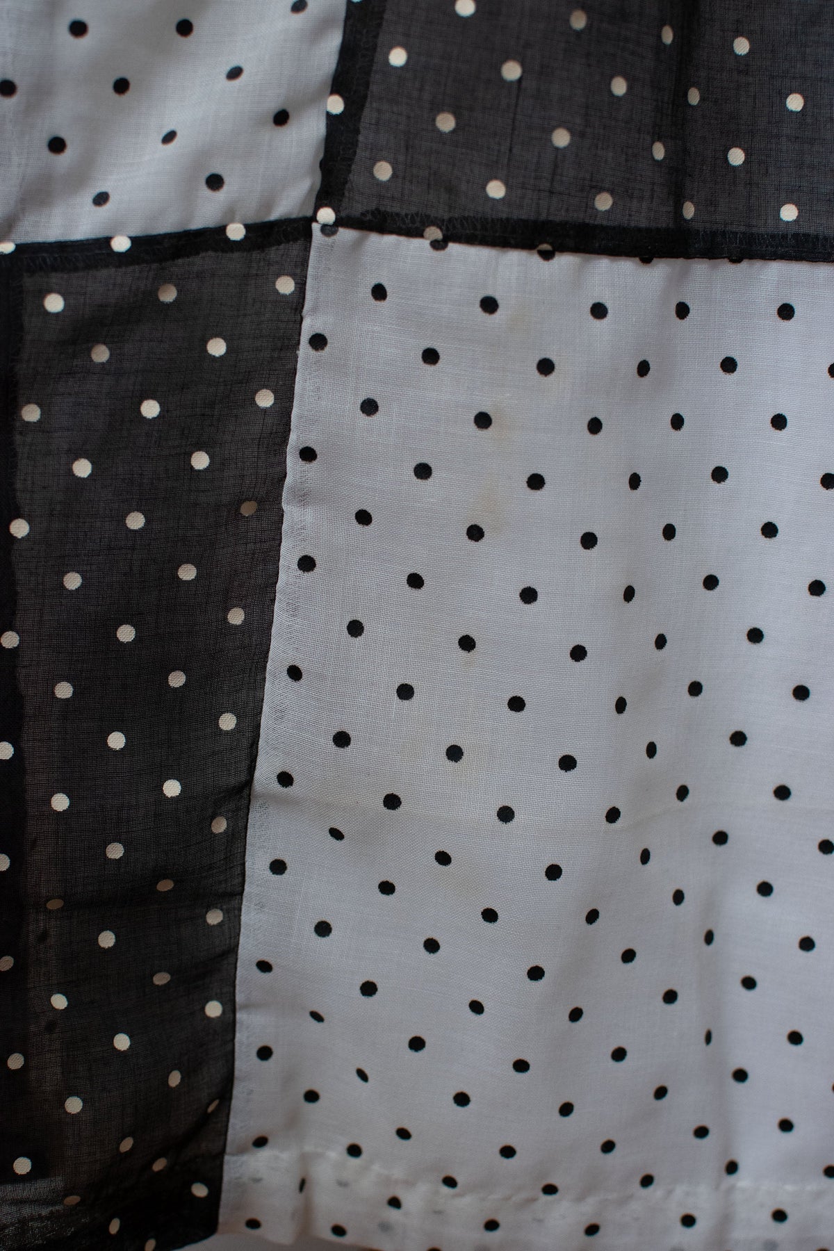 1970s Black & White Polka Dot Dress