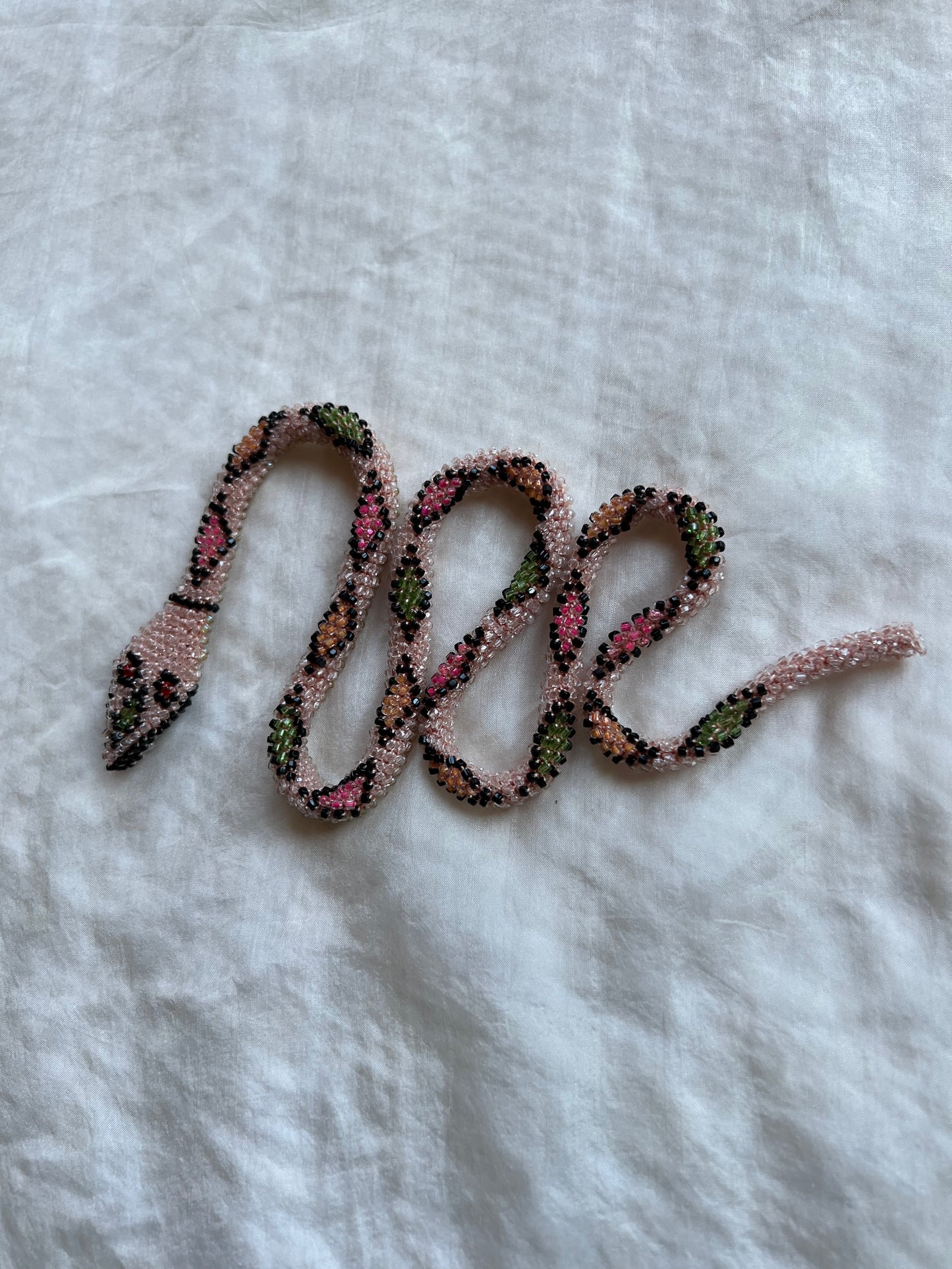 Bead Crochet Snake | Diamond Crystal Clear