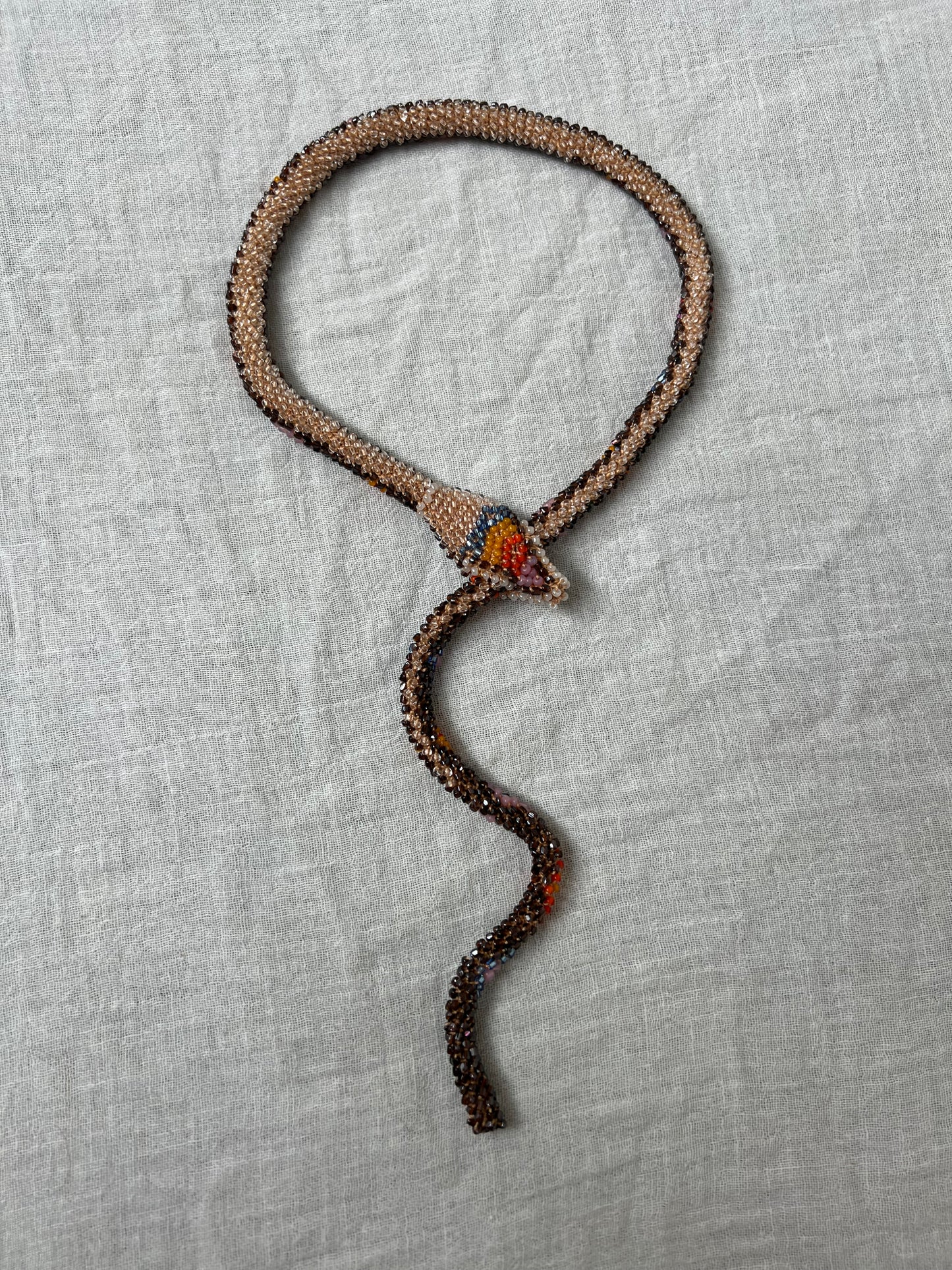 Bead Crochet Snake | Root Beer