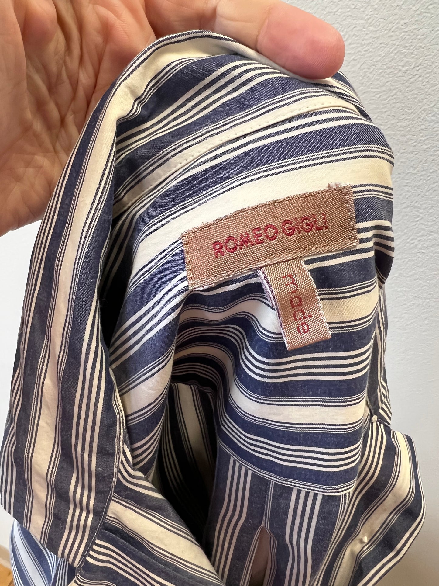 Striped Blouse with Ribbon Trim | Romeo Gigli 1994