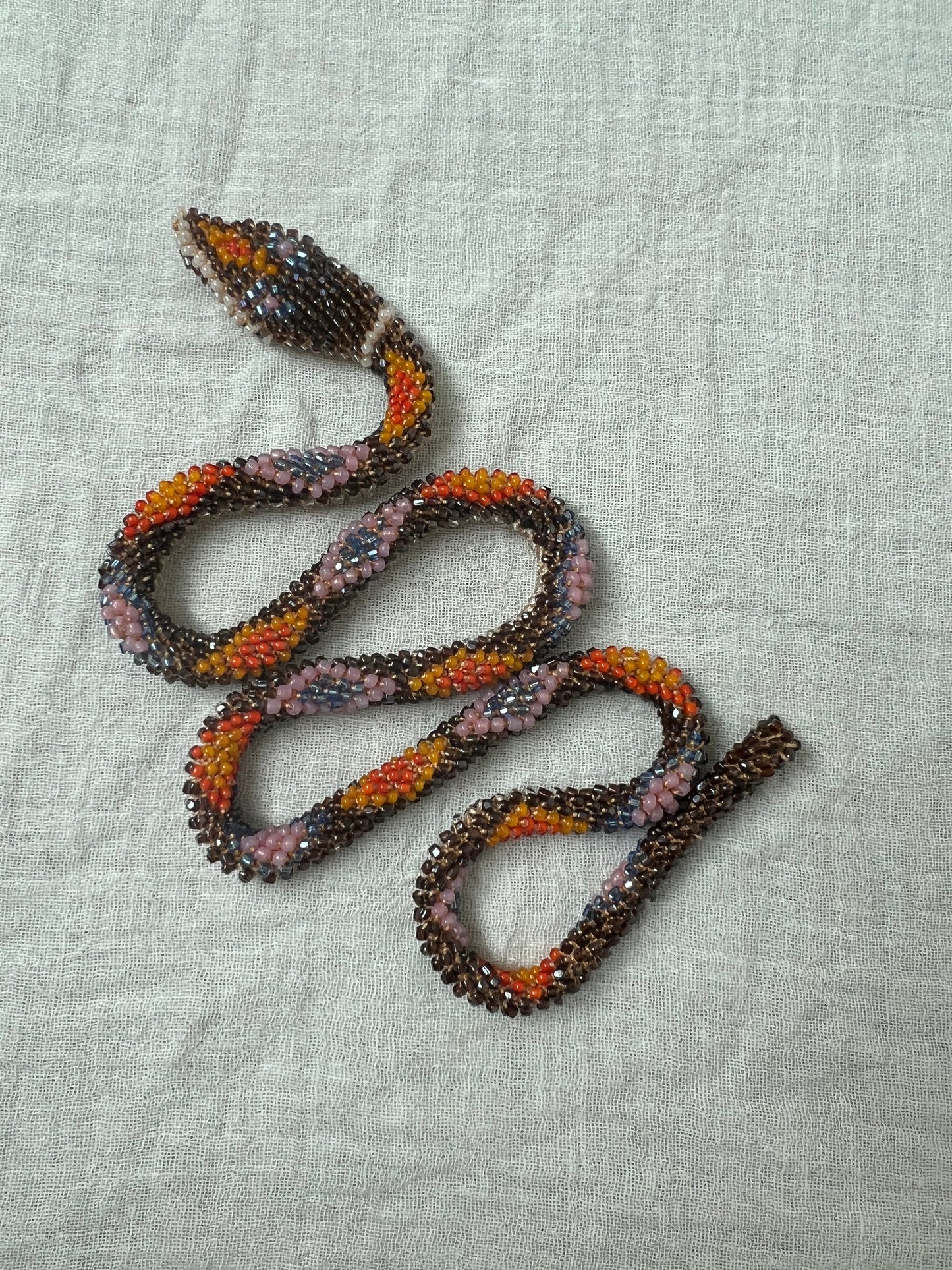 Bead Crochet Snake | Root Beer