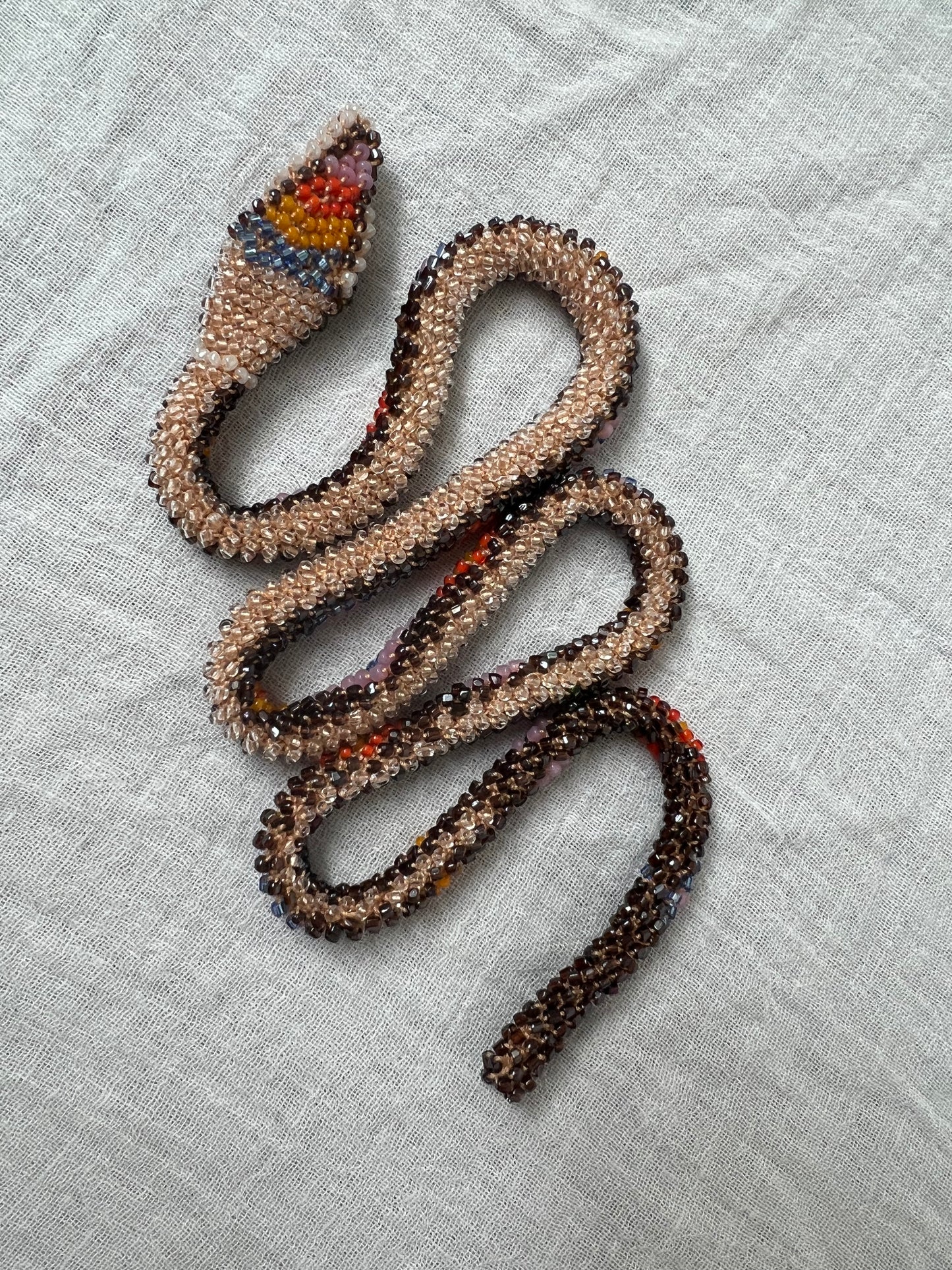Bead Crochet Snake | Root Beer