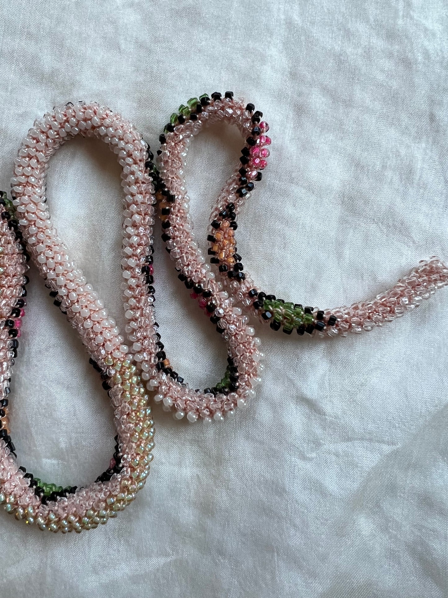 Bead Crochet Snake | Diamond Crystal Clear