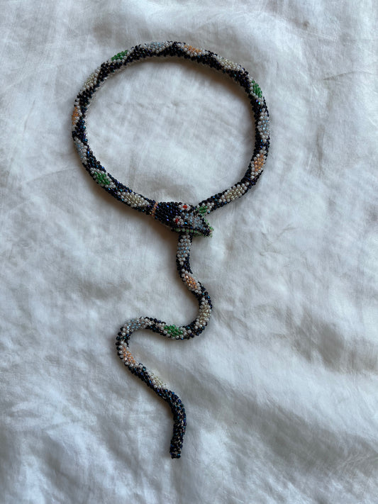 Bead Crochet Snake | Oil Slick