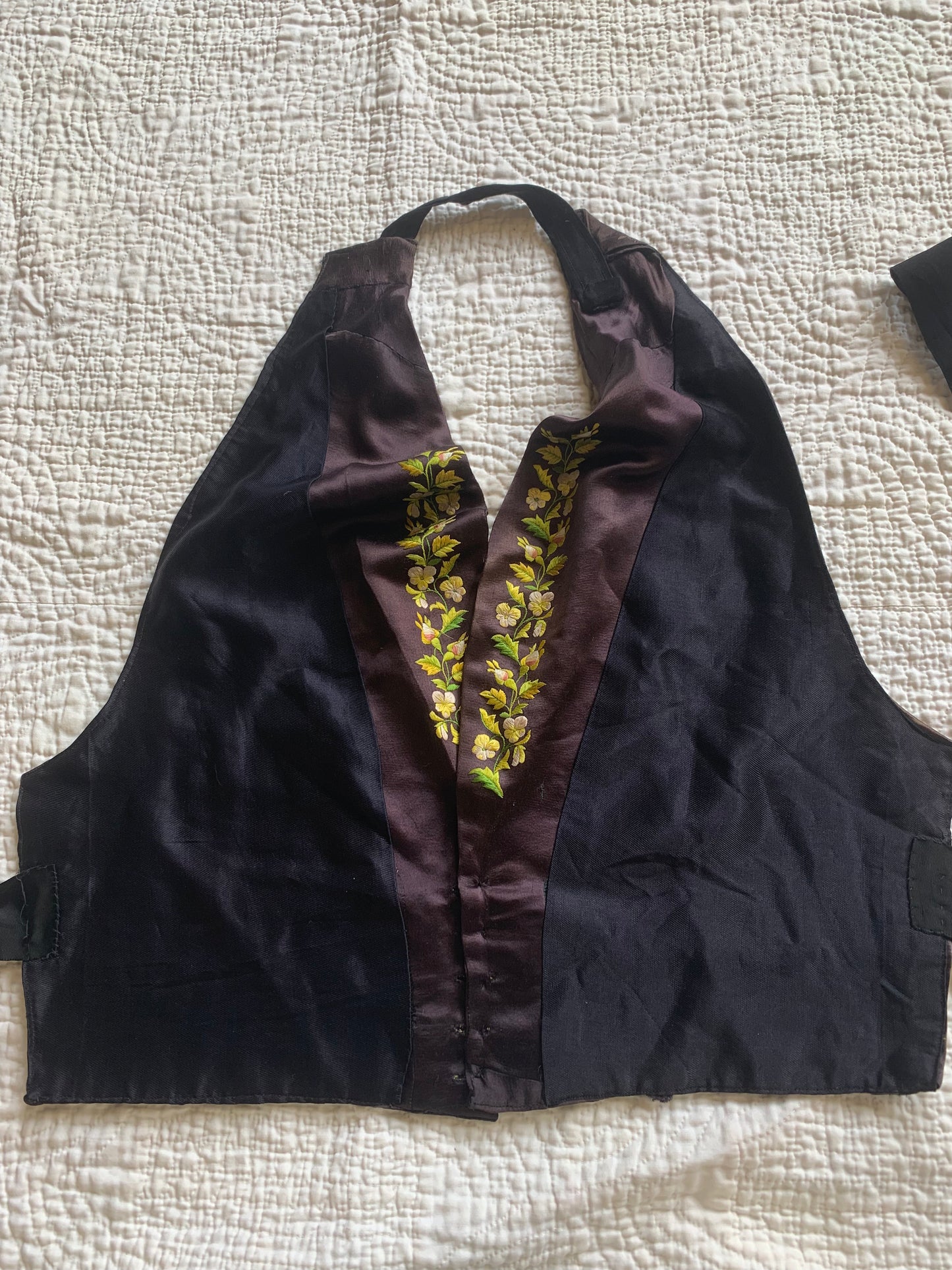 Antique Embroidered Silk Vest