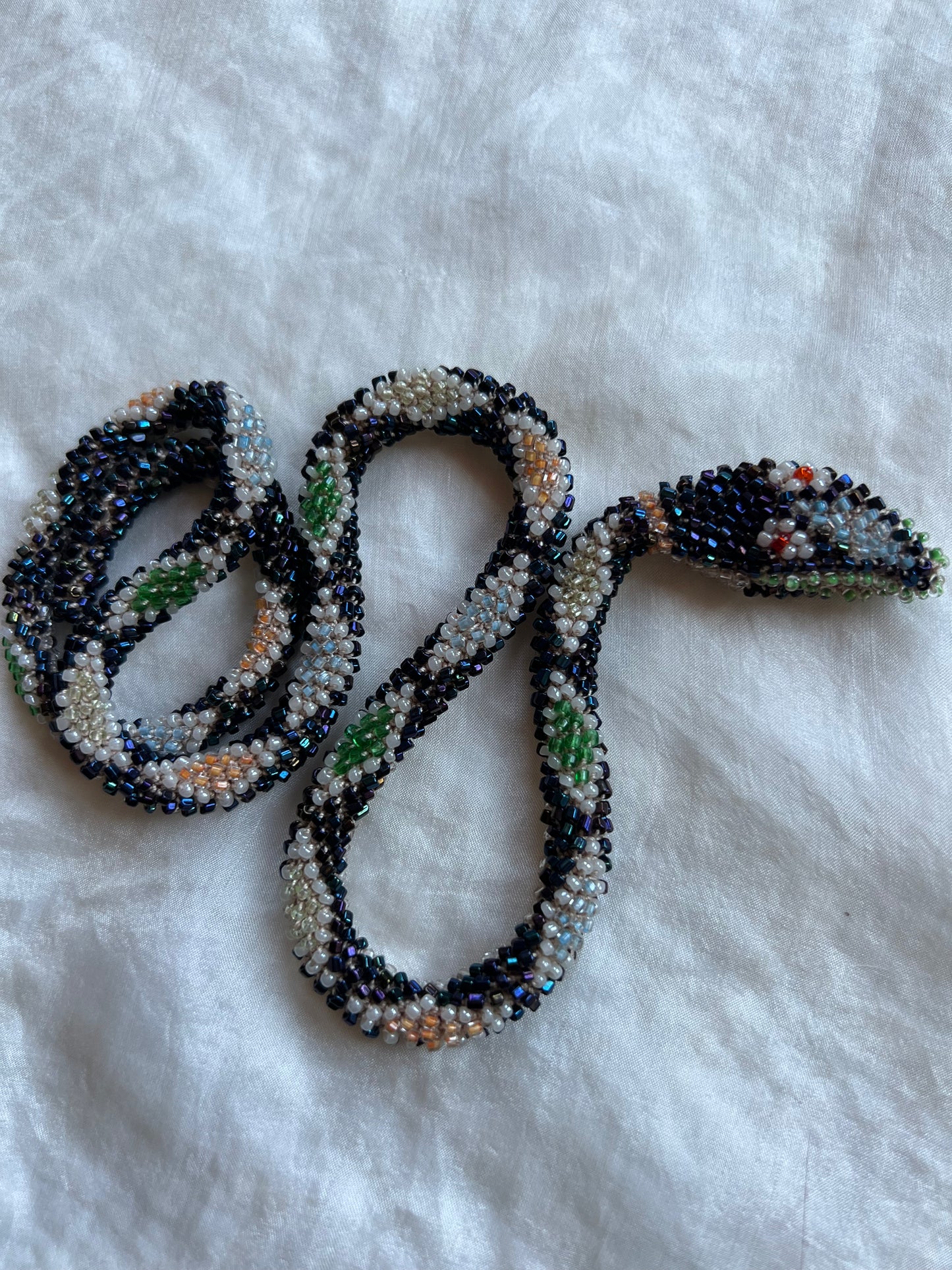 Bead Crochet Snake | Oil Slick
