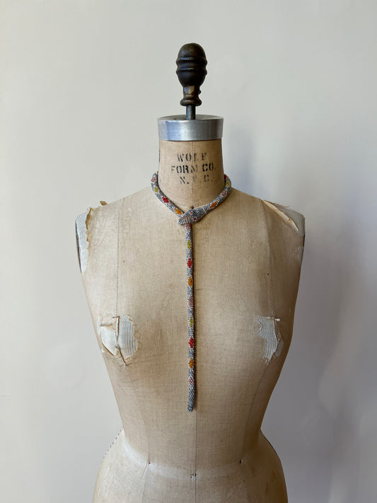 Bead Crochet Snake Diamond | Pale Blue