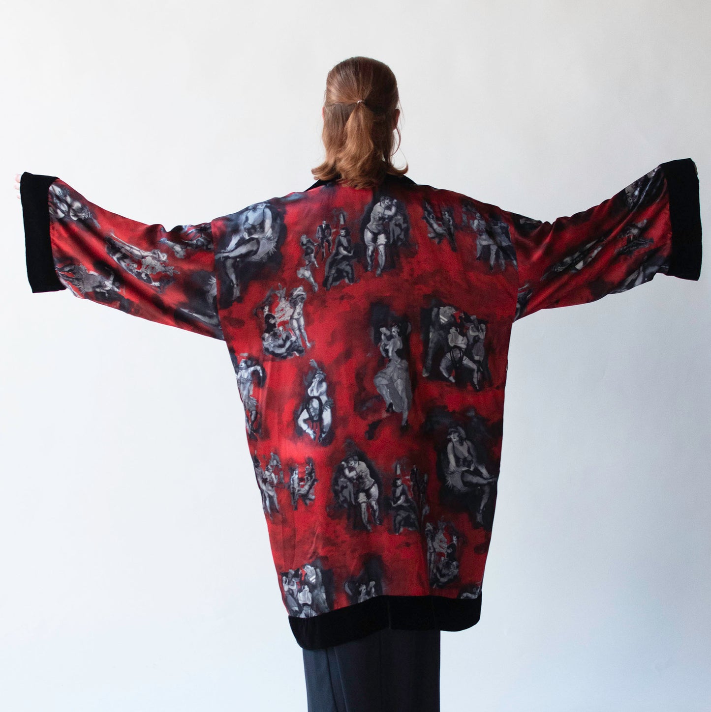 Burlesque Print Smoking Robe | Jean Paul Gaultier