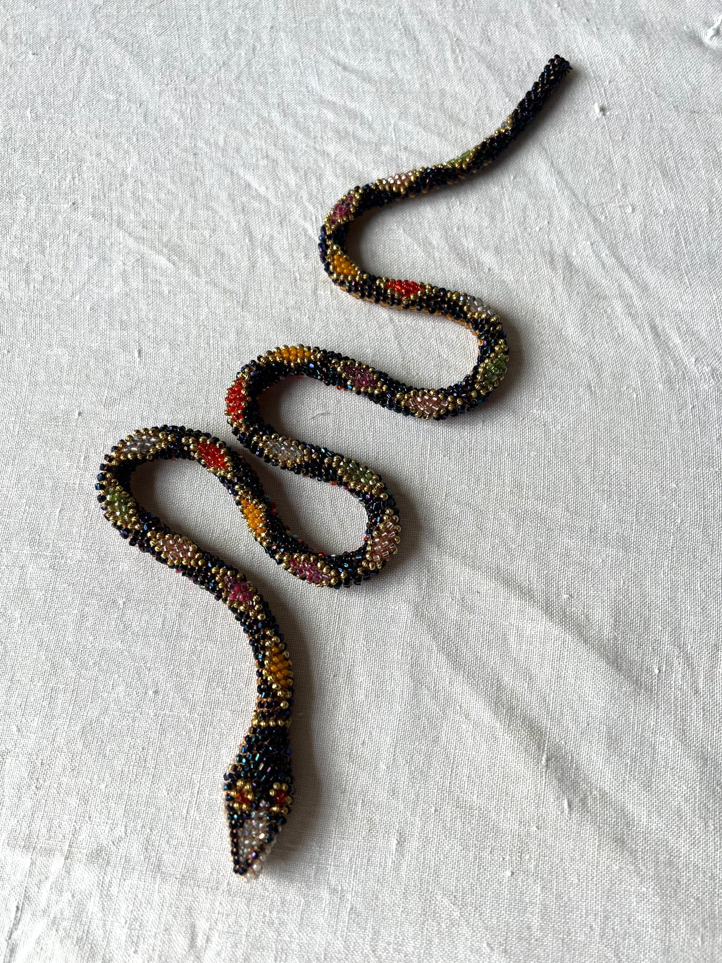 Bead Crochet Snake | Oil Slick