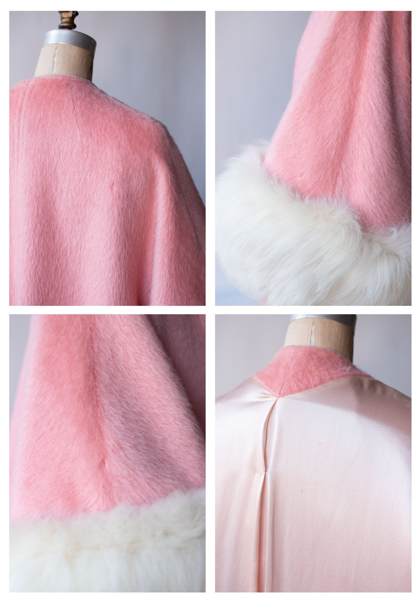 1960s Bubblegum Pink Mohair Coat
