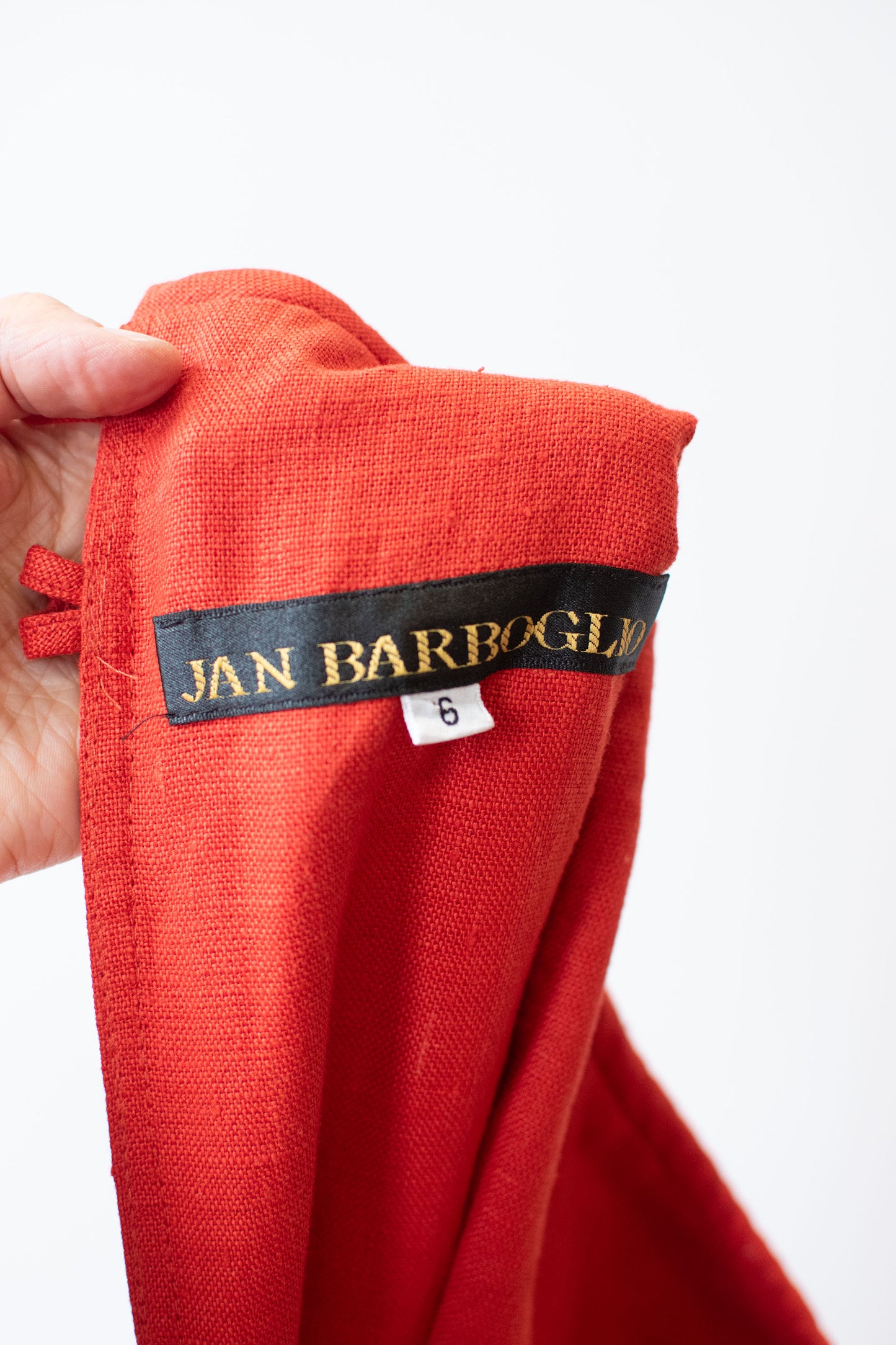 1980s Red Linen | Jan Barboglio