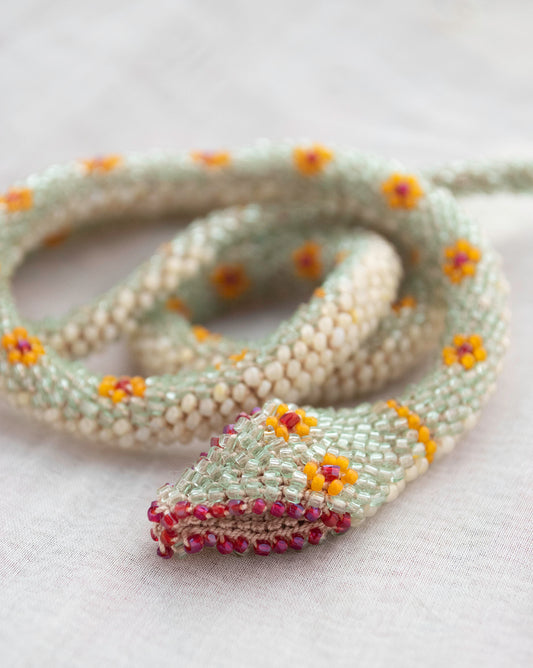 Bead Crochet Snake | Mint Flower