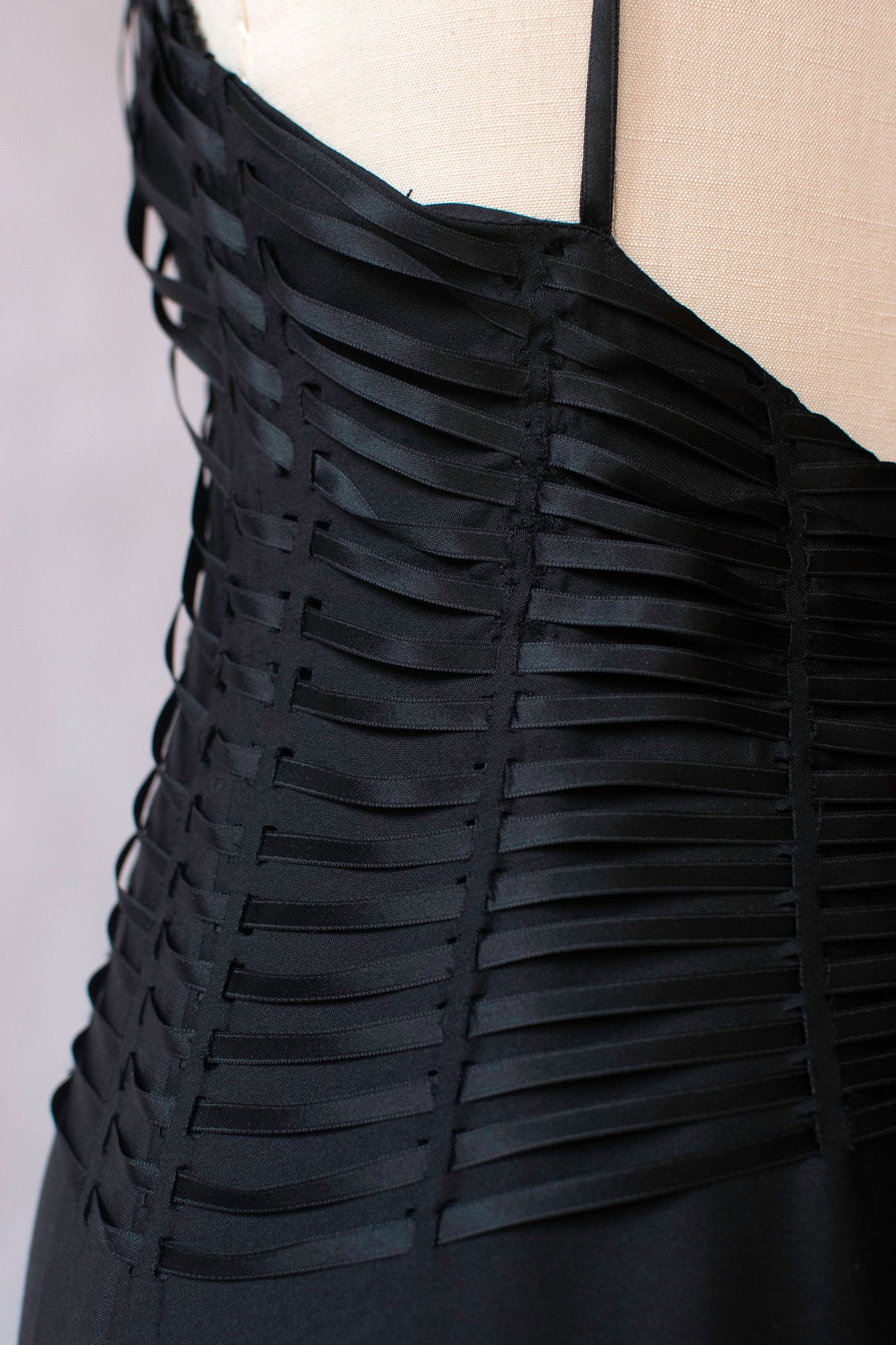 Black Silk Dress w/ Ribbons | Gucci