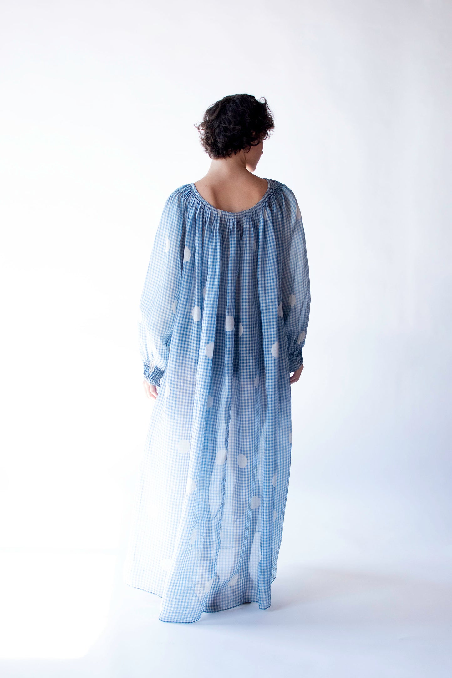Organza Gingham Polka Dot Dress | Geoffrey Beene