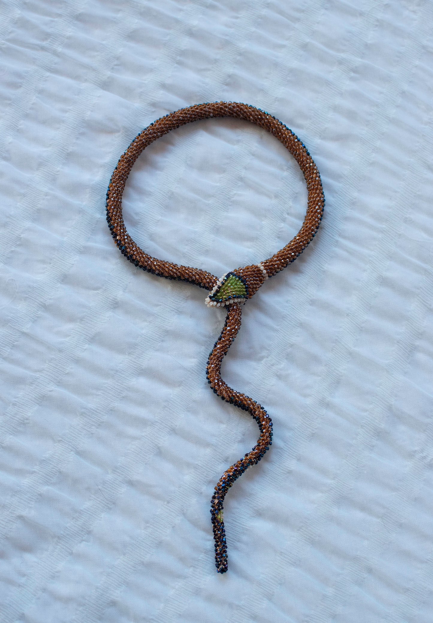 Bead Crochet Snake | Oil Slick Flower