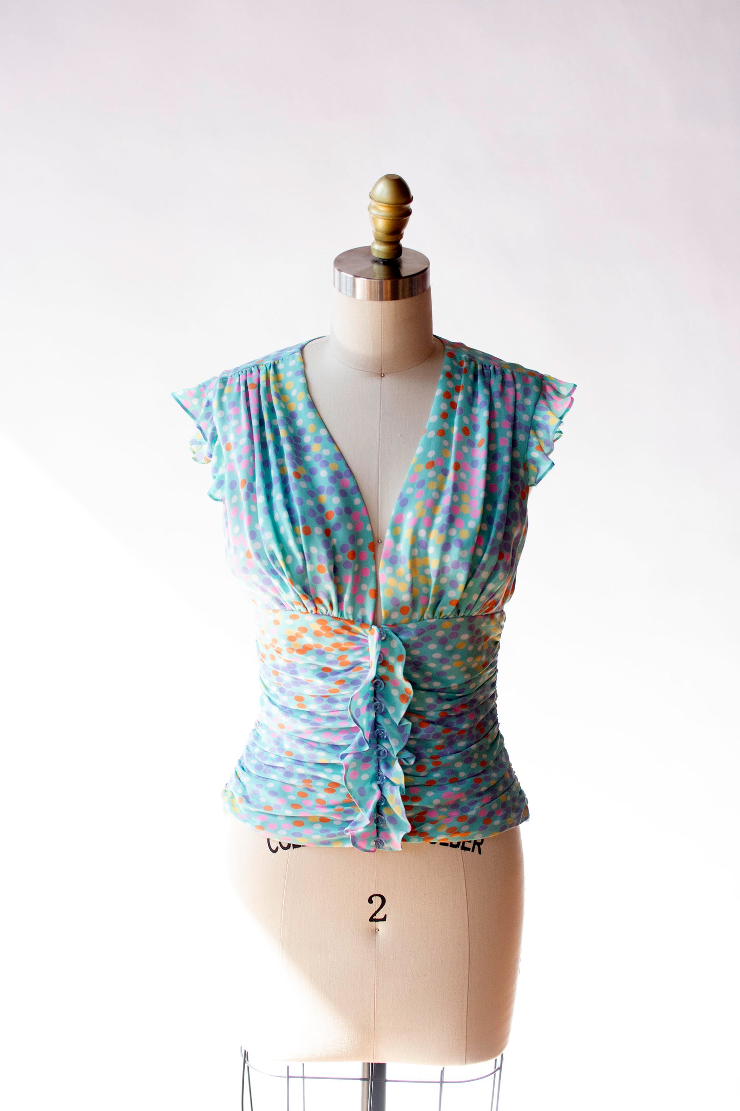 Polka Dot Silk Top | Tuleh