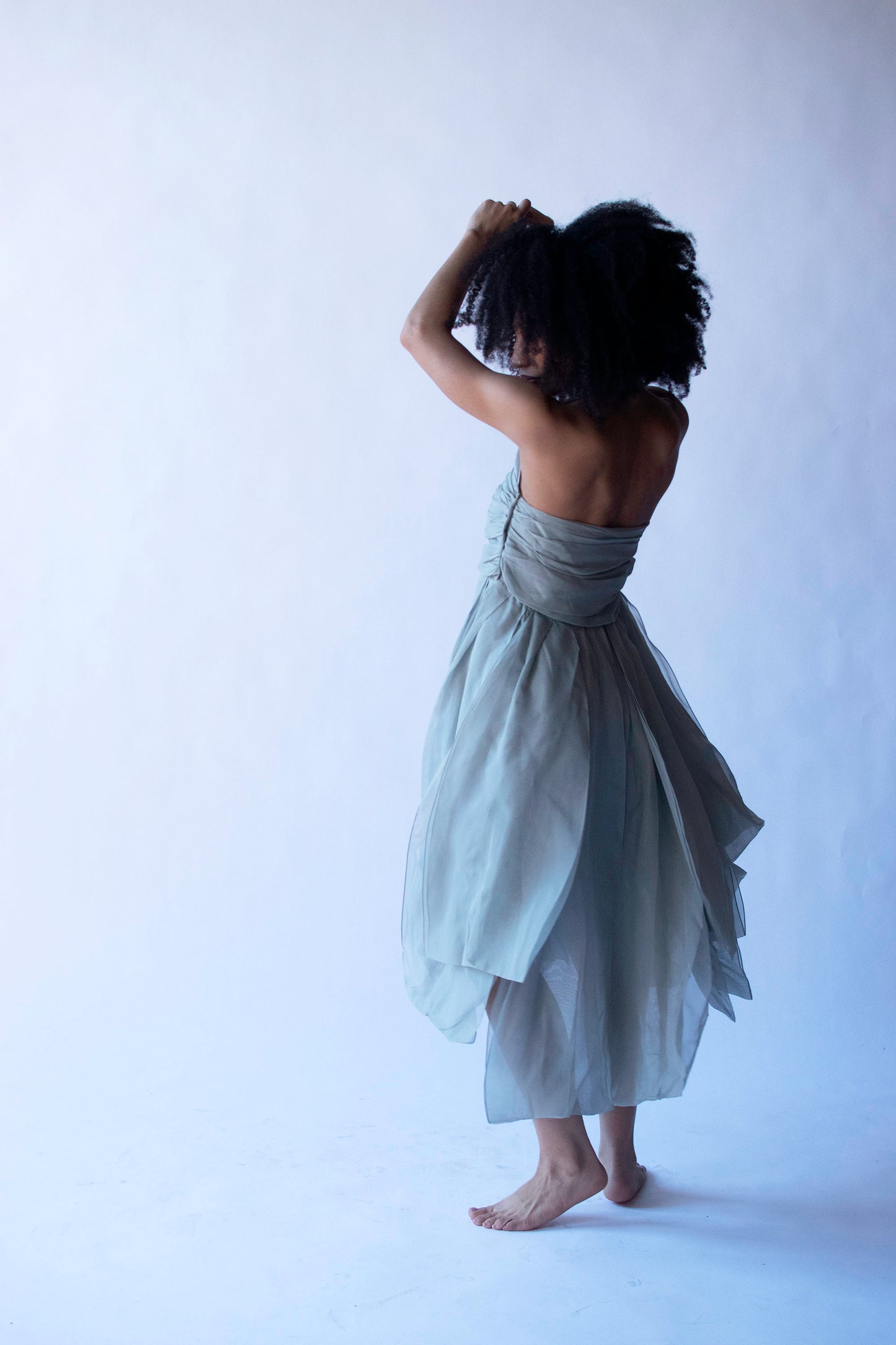 Gray Organza Dress | Callaghan by Romeo Gigli SS 1992