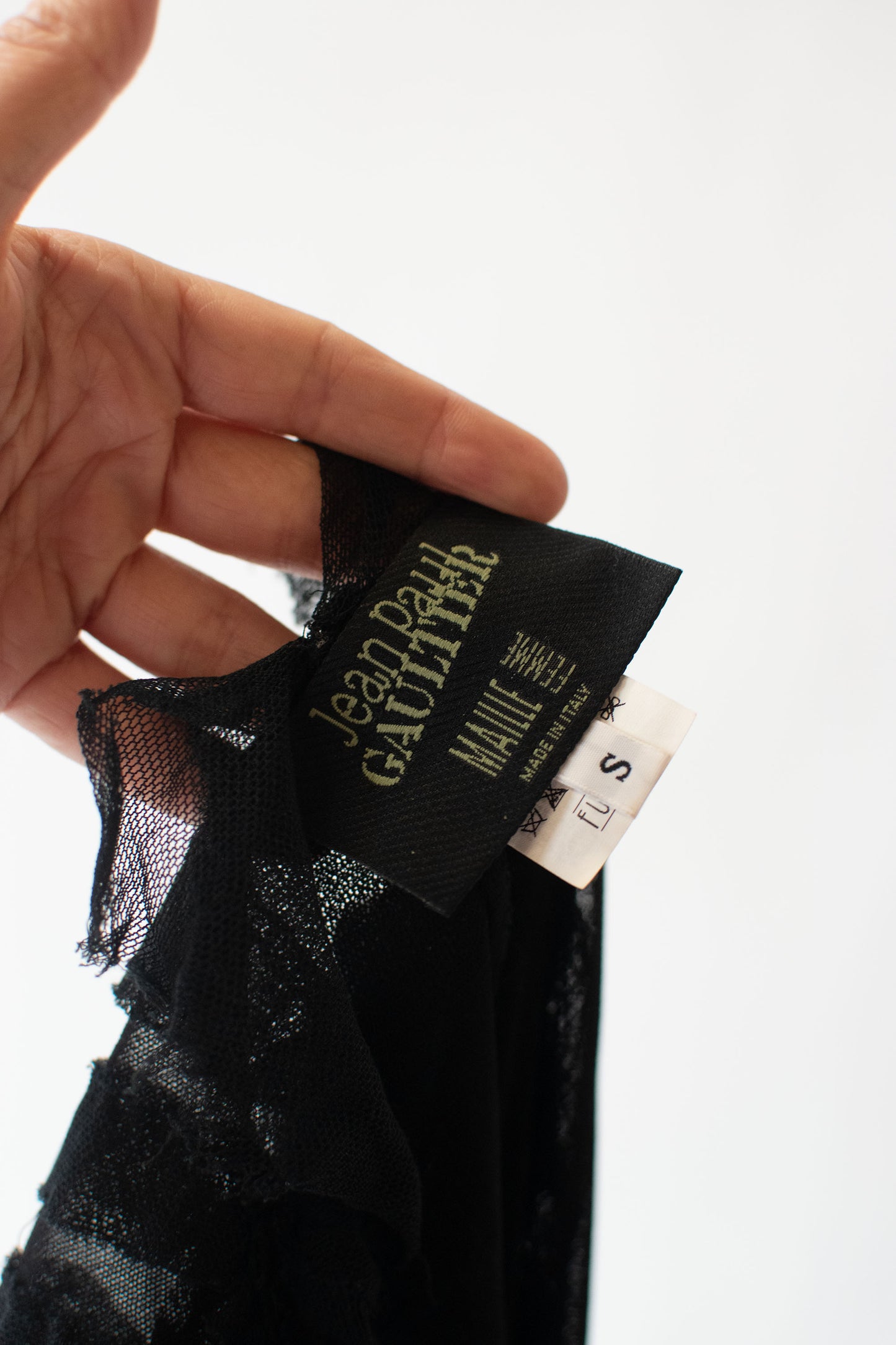 Black Mesh Shirt | Jean Paul Gaultier