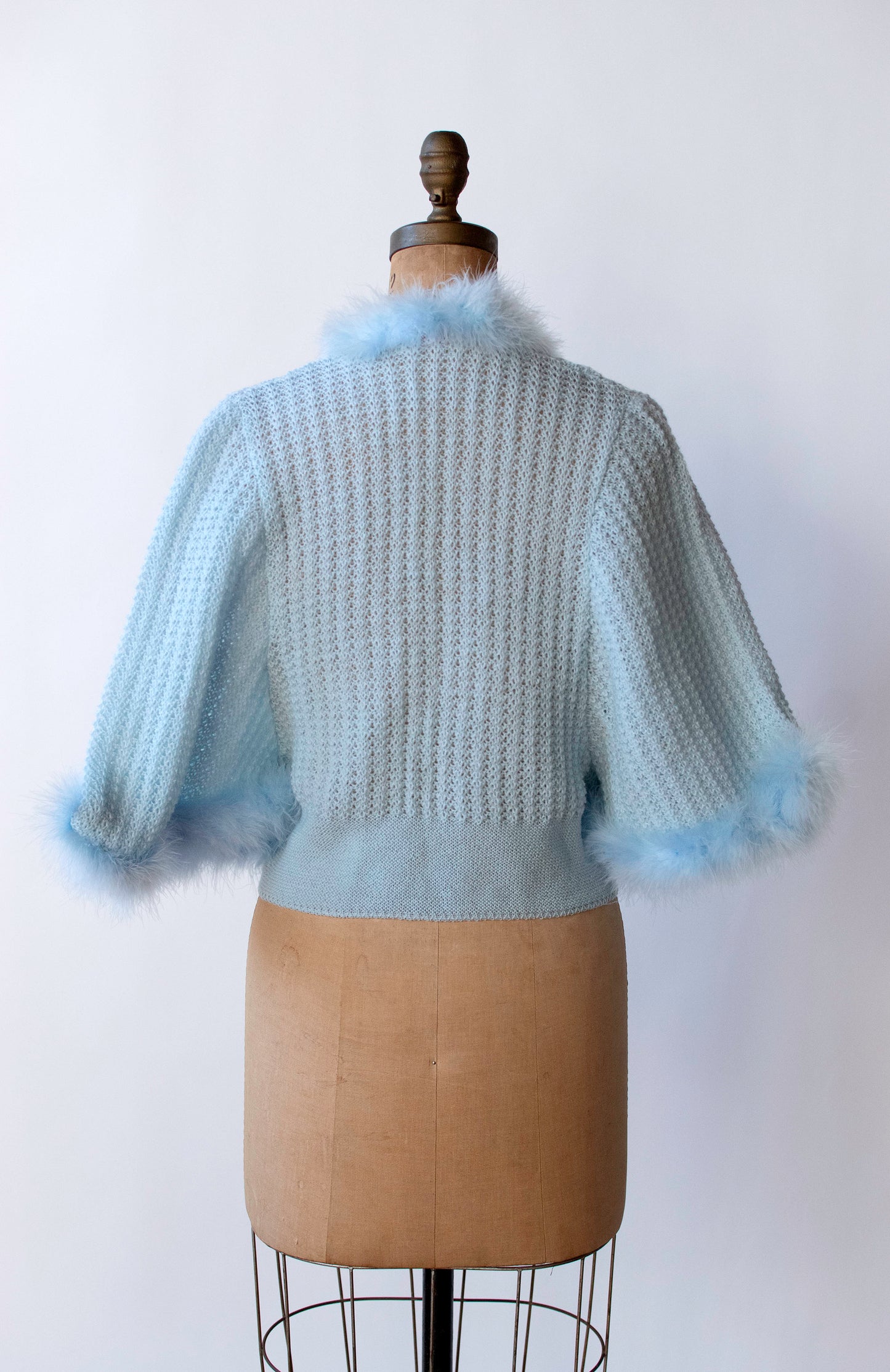 1970s Feather Trim Sweater
