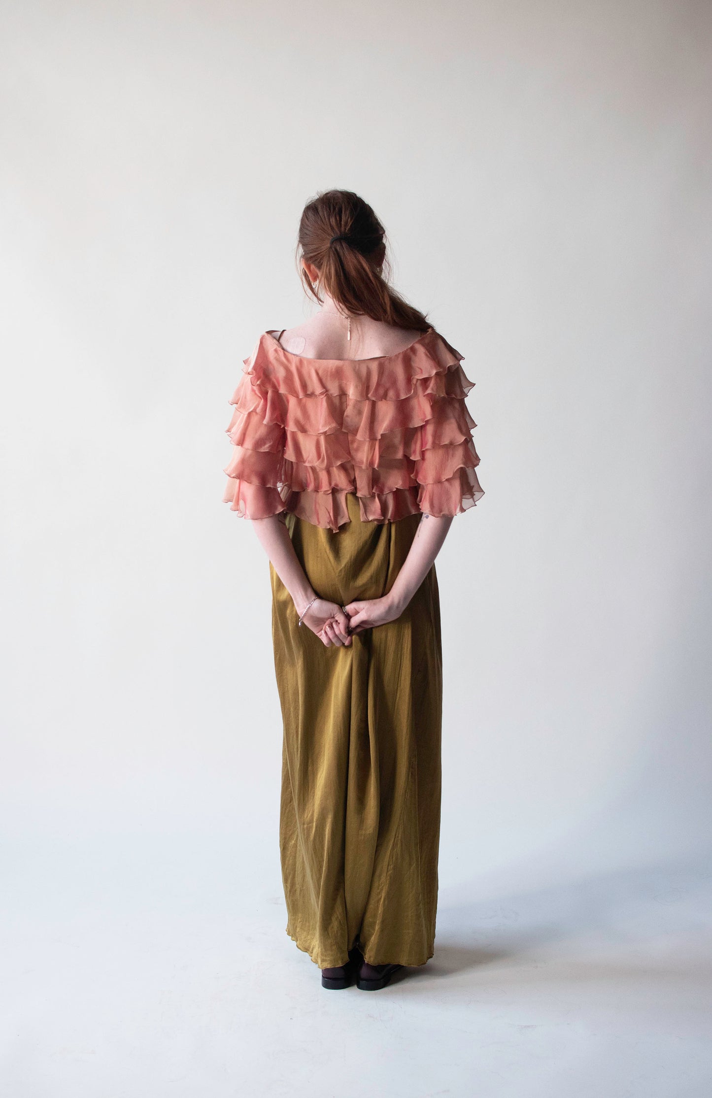 Iridescent Rose Ruffled Blouse | Valentino