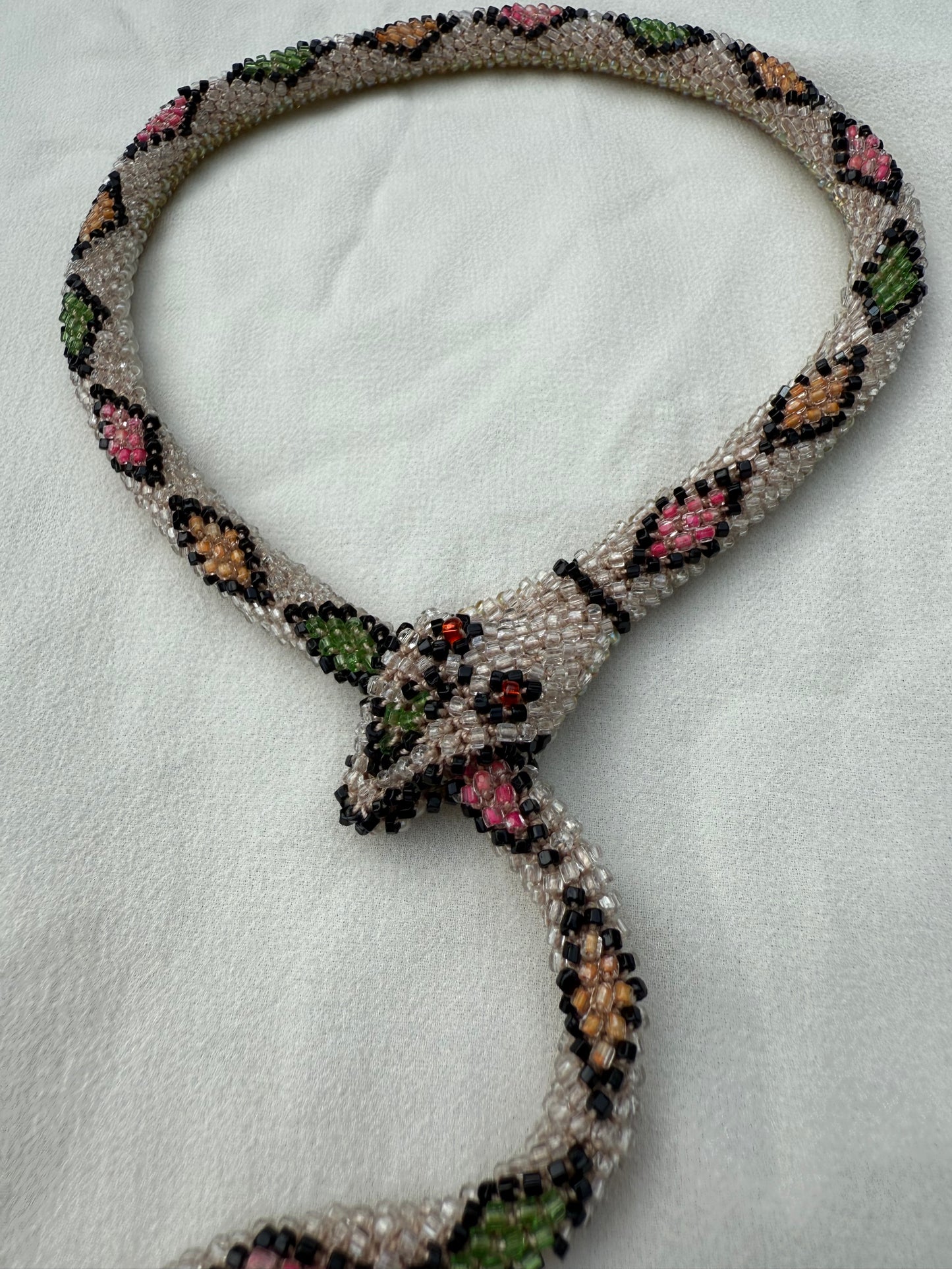 Bead Crochet Snake | Diamond Crystal Clear