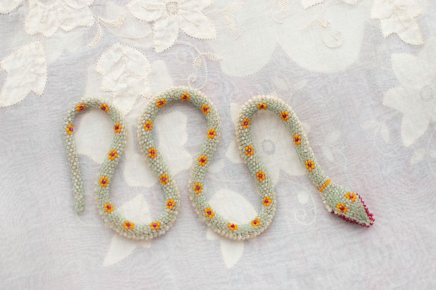 Bead Crochet Snake | Mint Flower