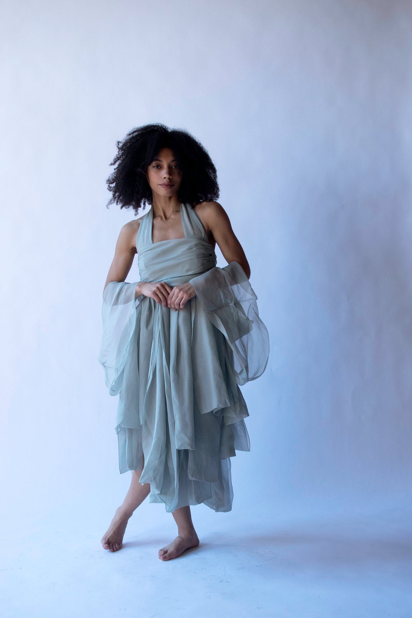 Gray Organza Dress | Callaghan by Romeo Gigli SS 1992