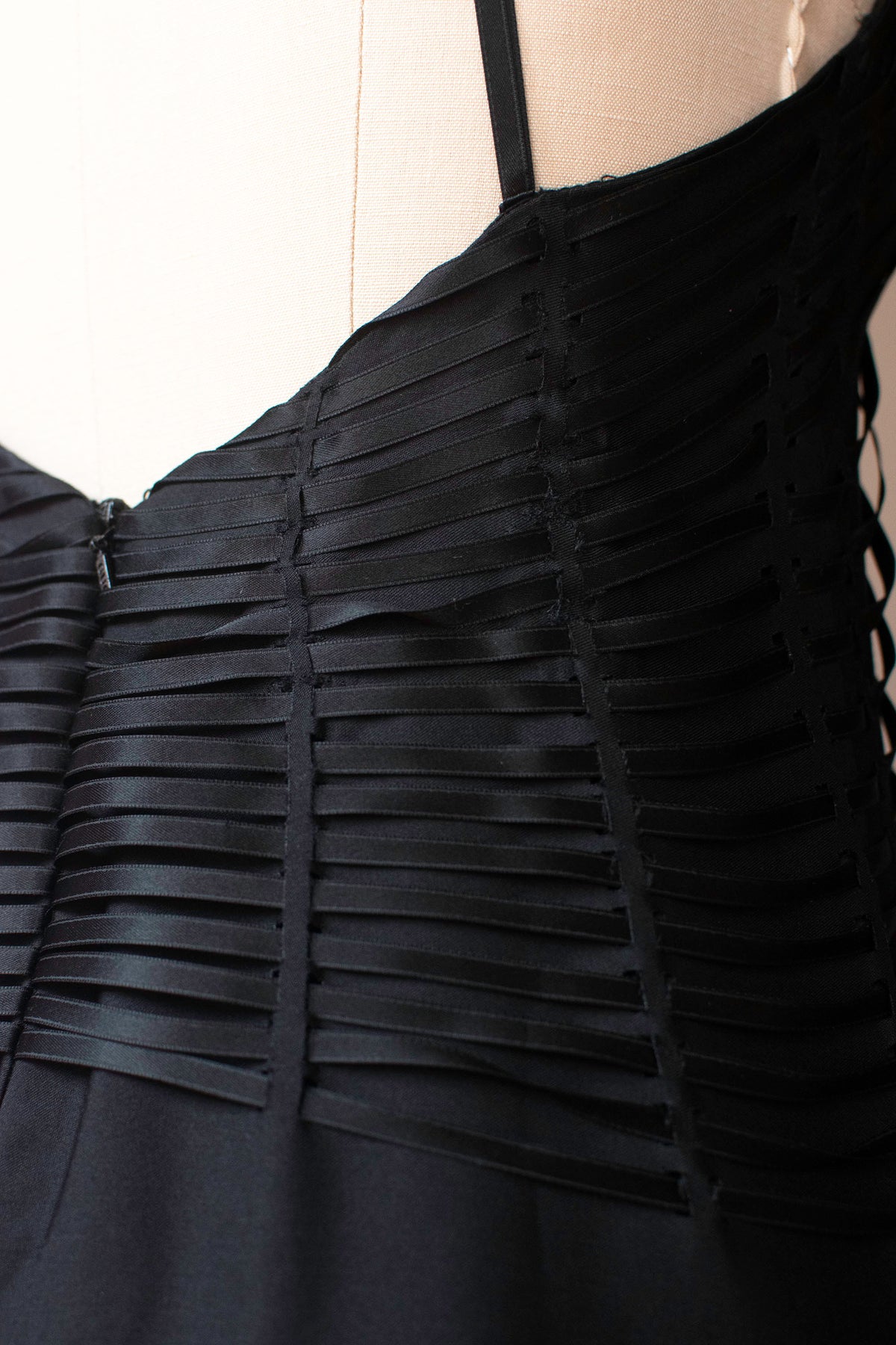 Black Silk Dress w/ Ribbons | Gucci