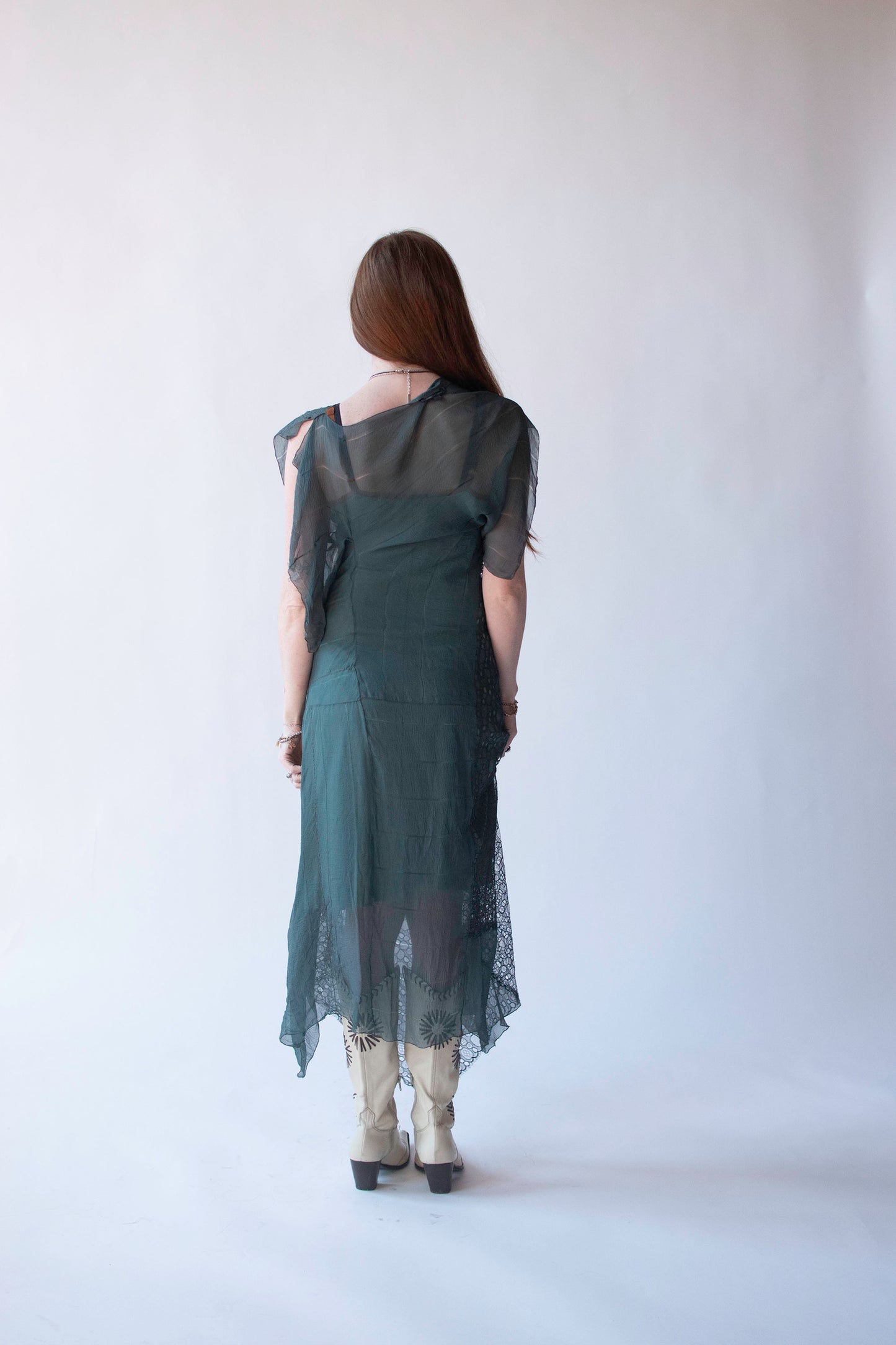 Teal Chiffon Dress | Rozae Nichols