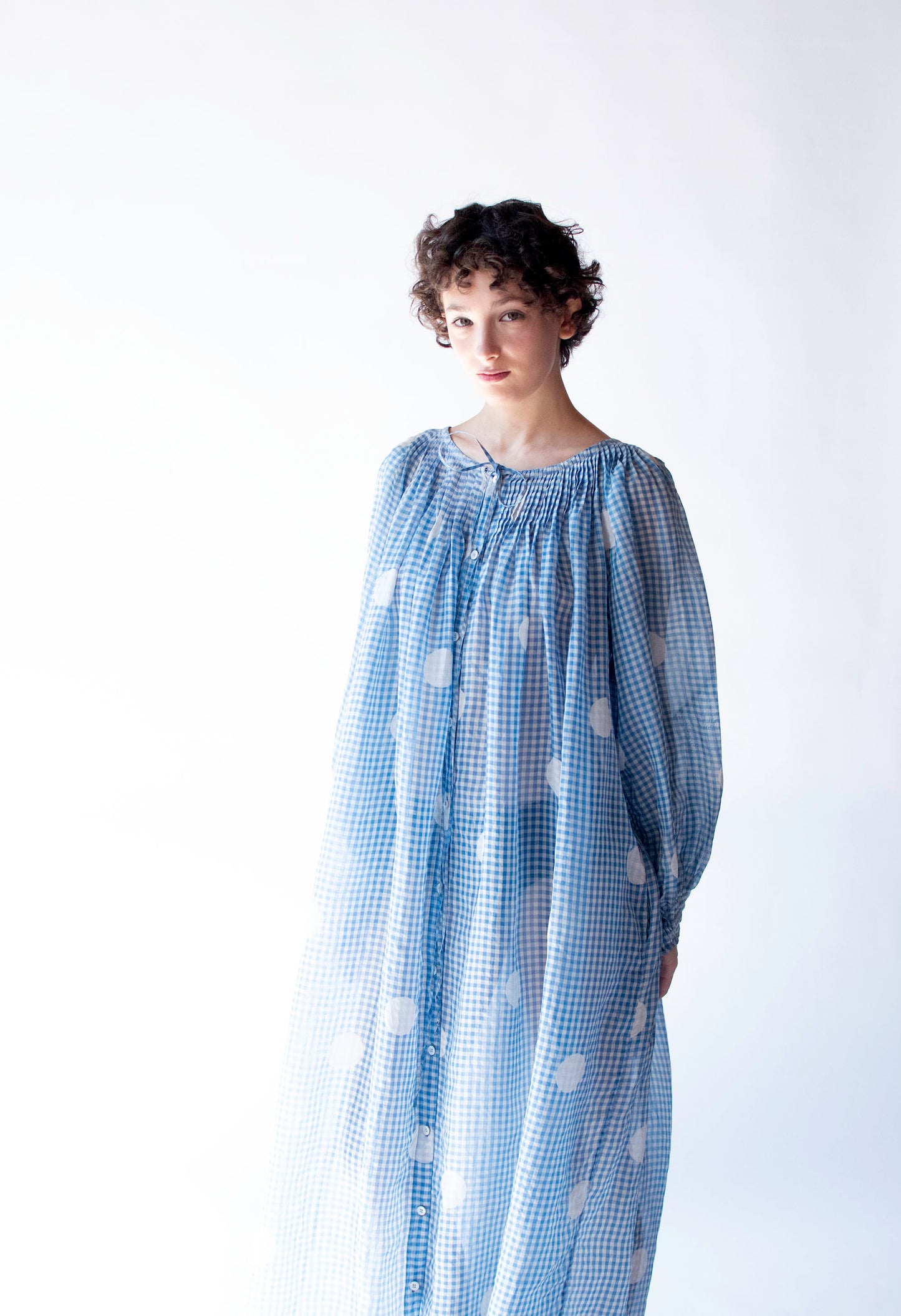 Organza Gingham Polka Dot Dress | Geoffrey Beene