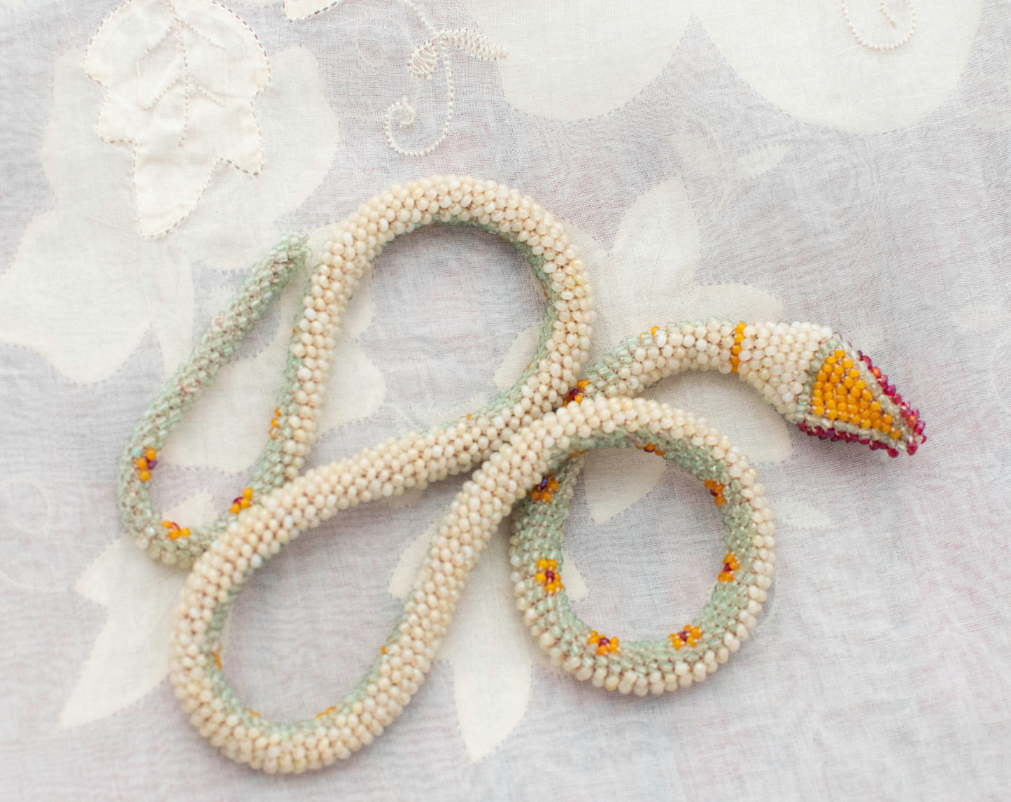 Bead Crochet Snake | Mint Flower