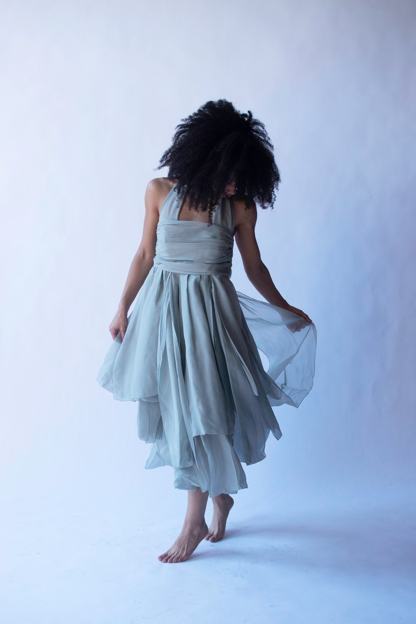 Gray Organza Dress | Callaghan by Romeo Gigli SS 1992