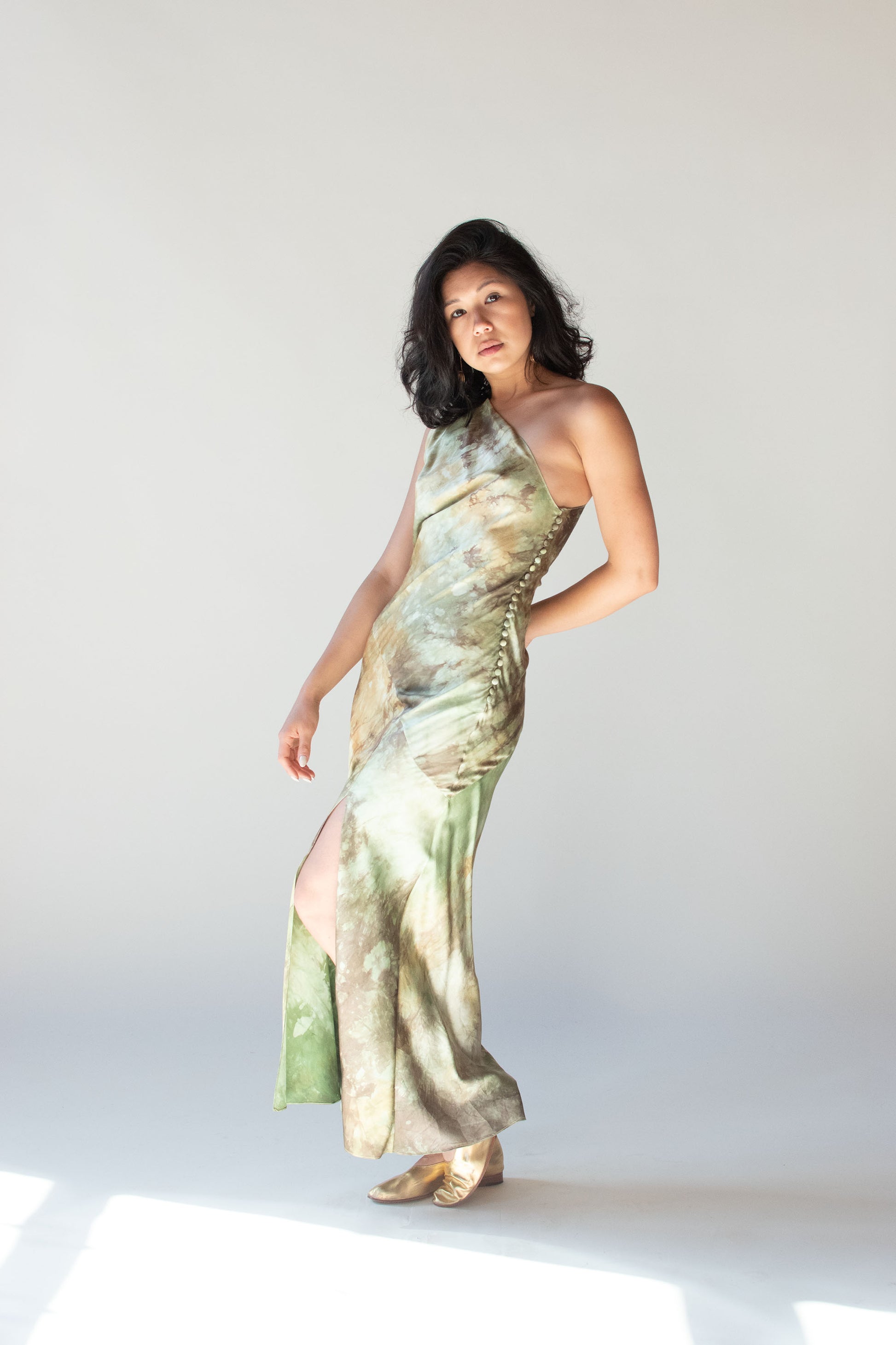 Bias Cut Silk Dress