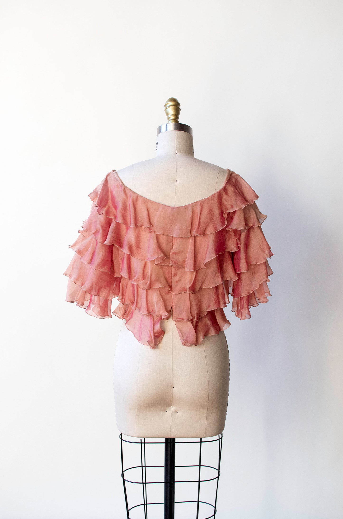 Iridescent Rose Ruffled Blouse | Valentino