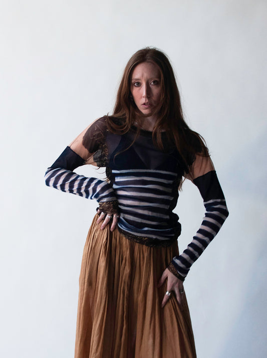 Striped Mesh Shirt | Jean Paul Gaultier SS 2001