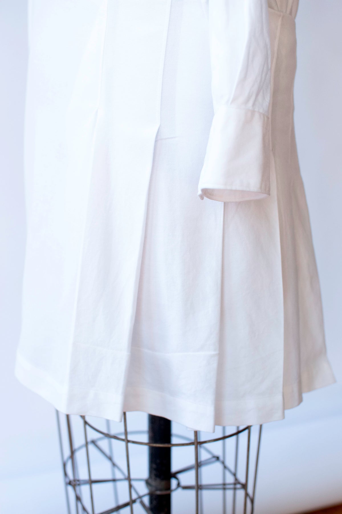 Pleated White Shirtdress | Junya Watanabe Comme des Garcons AD 1994