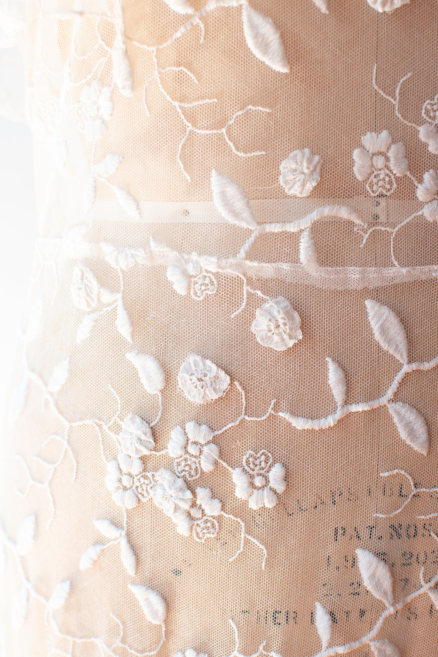 1930s Embroidered Mesh Dress