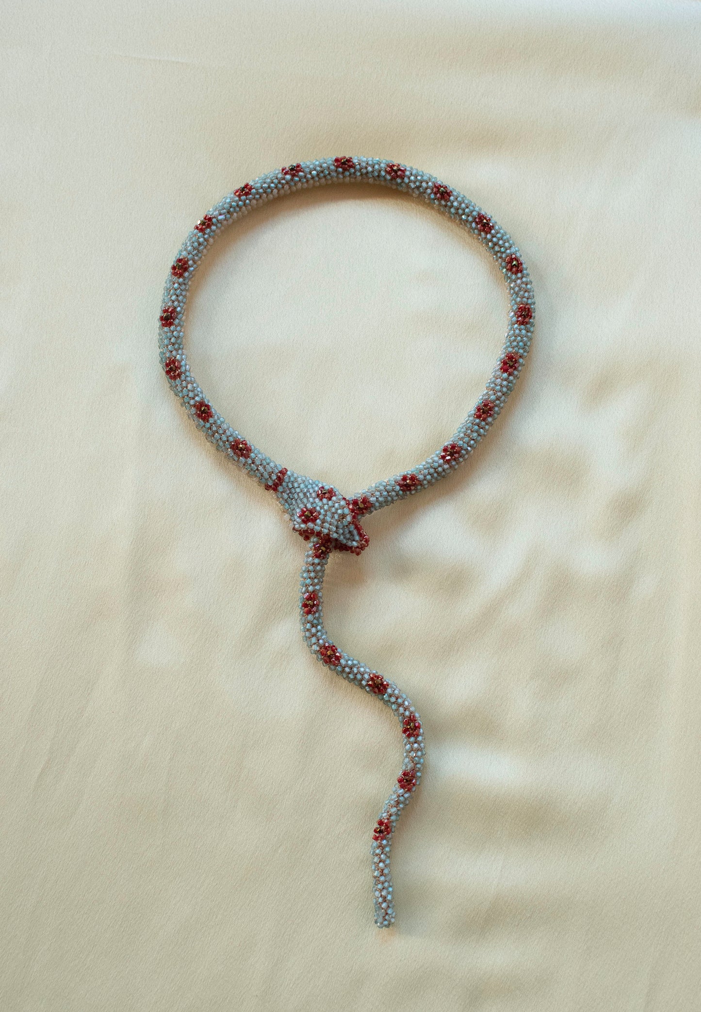 Bead Crochet Snake | Seafoam Flower