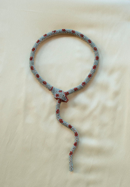 Bead Crochet Snake | Seafoam Flower