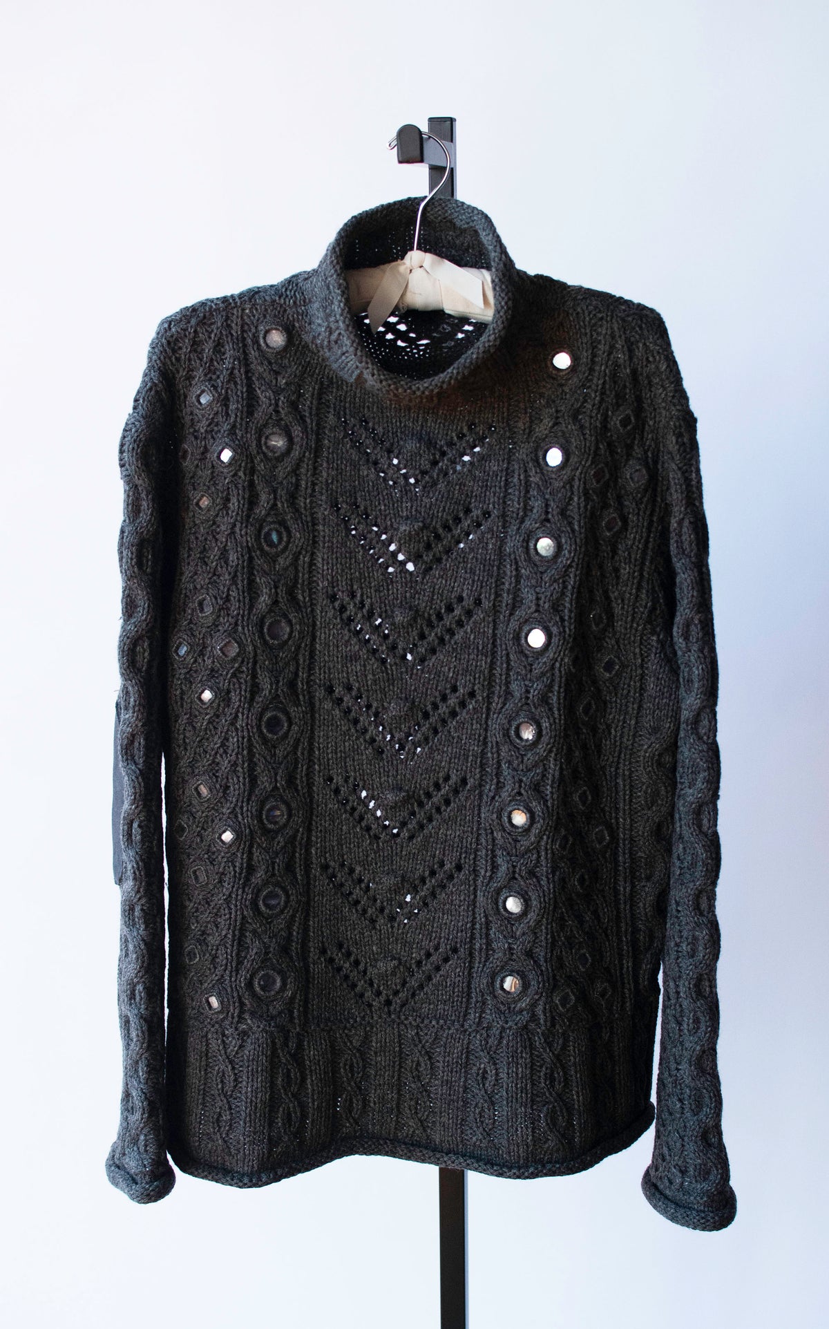 Gray Mirrored Wool Sweater | Jean Paul Gaultier