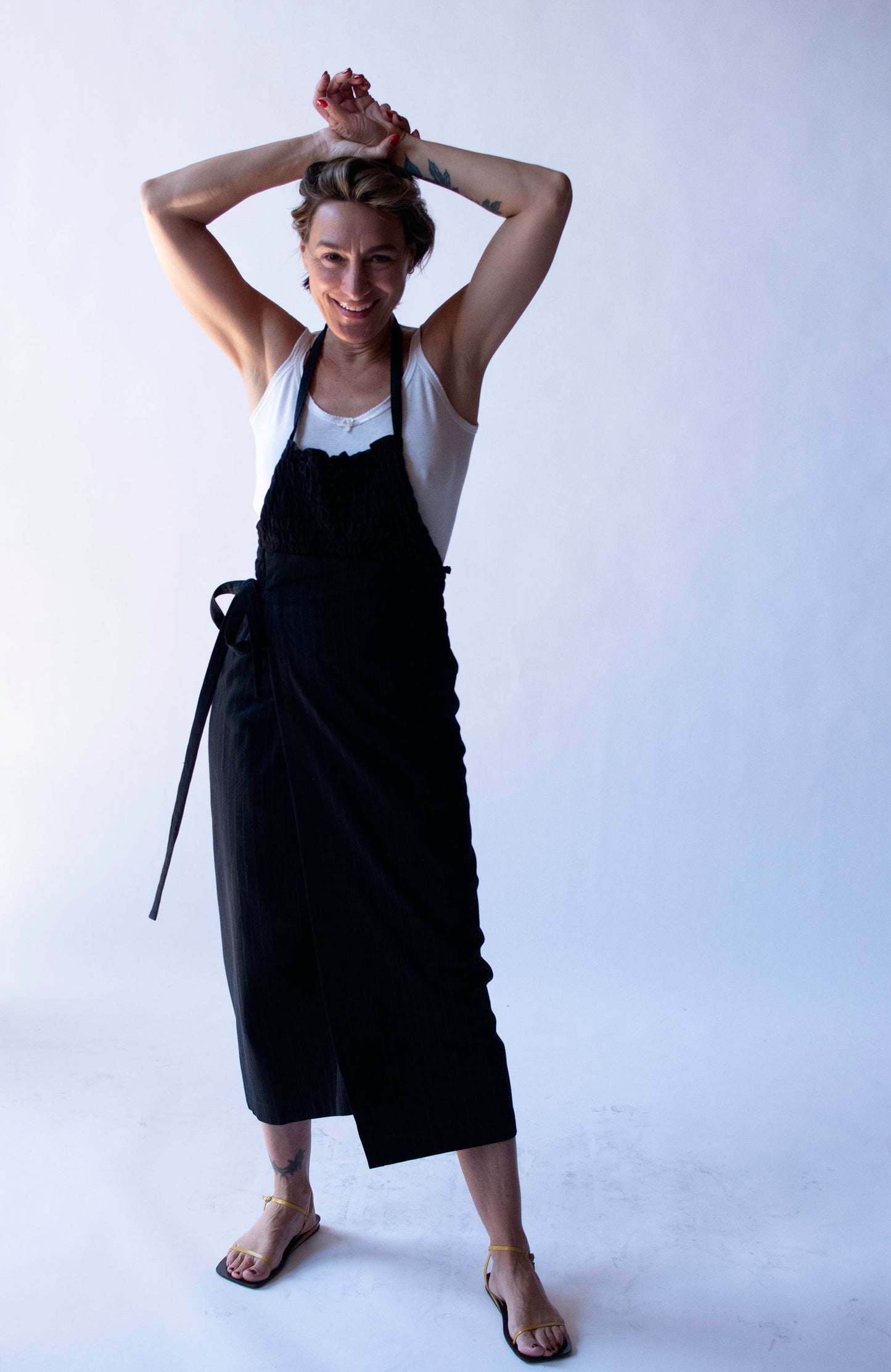 Pinstripe Wrap Dress | Comme Des Garcons