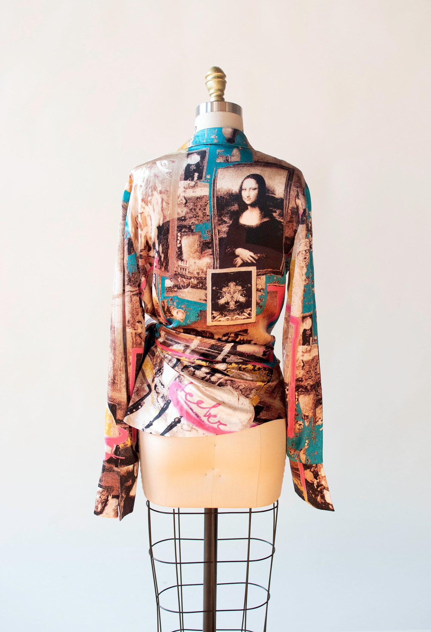 Mona Lisa Print Silk Blouse | Iceberg