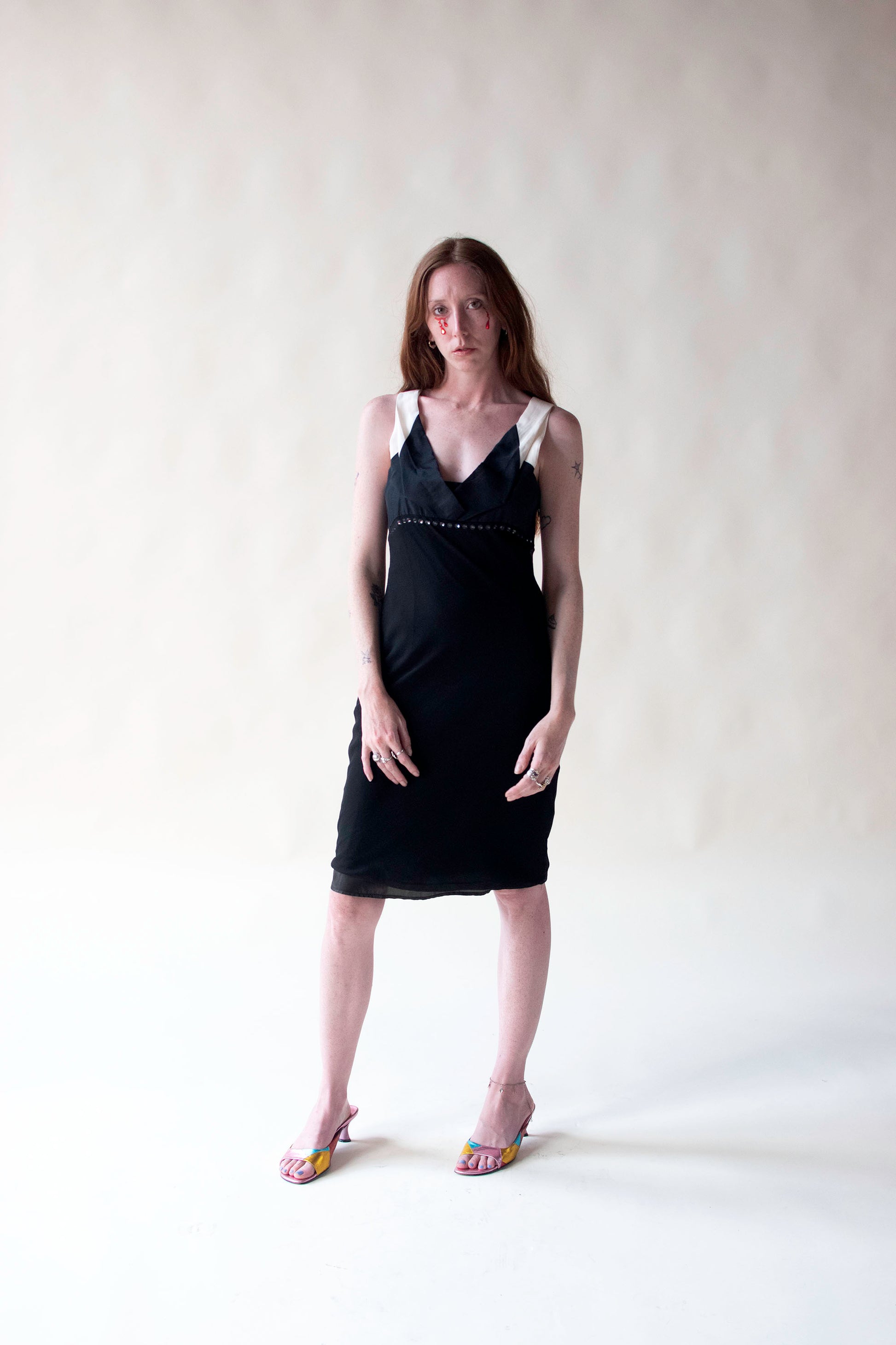 vintage black silk dress Vintage 1950's Black Silk Taffeta New Look Era Cocktail Dress By Suzy Xtabay Vintage