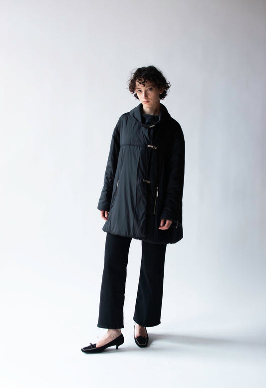 A-line Down Coat | Claude Montana