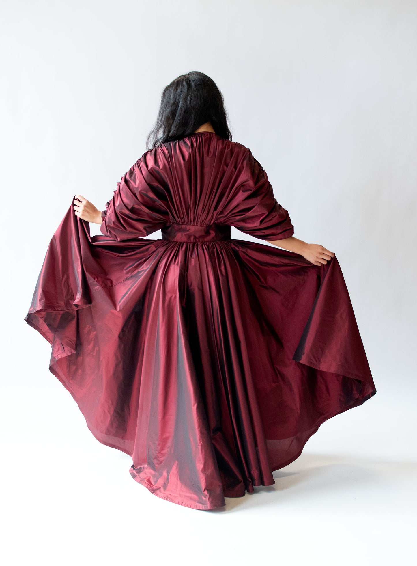 1980s Sculptural Taffeta Gown