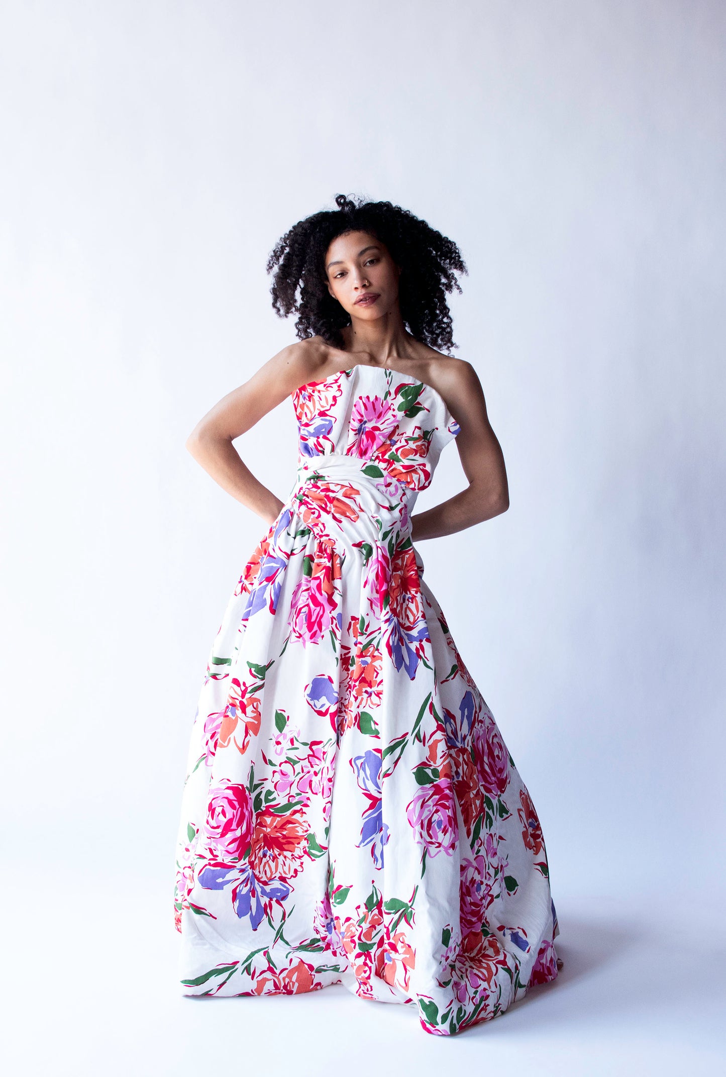 1980s Floral Print Gown | Scaasi boutique