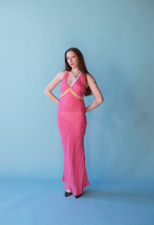 Pink Bias Cut Dress | Voyage Invest in the Original!