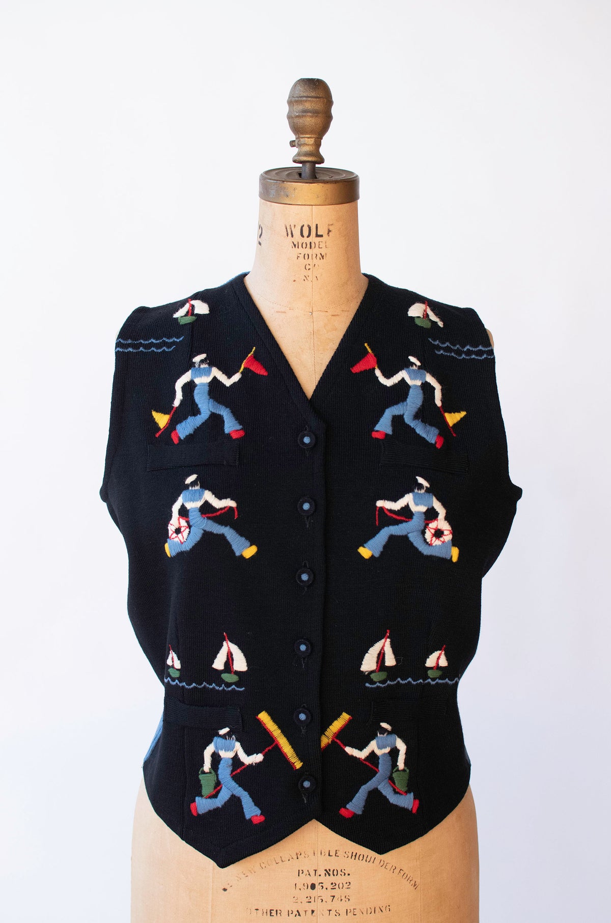 1940s Embroidered Sailor Vest | Balmoral