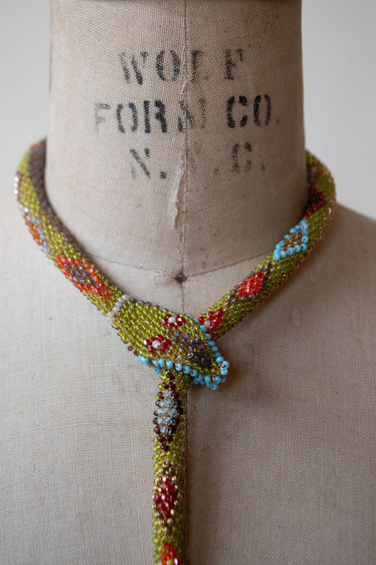 Bead Crochet Snake | Chartreuse